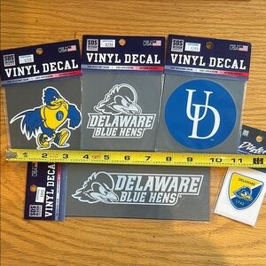Delaware Blue Hens Vinyl Decal Set